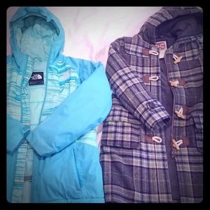 1 wool coat& 1 snow parka